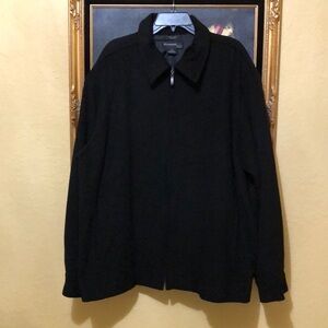 Syllables Black Men's Wool Polyester Jacket XXL